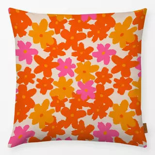 Kissen Flower muster pinkorange