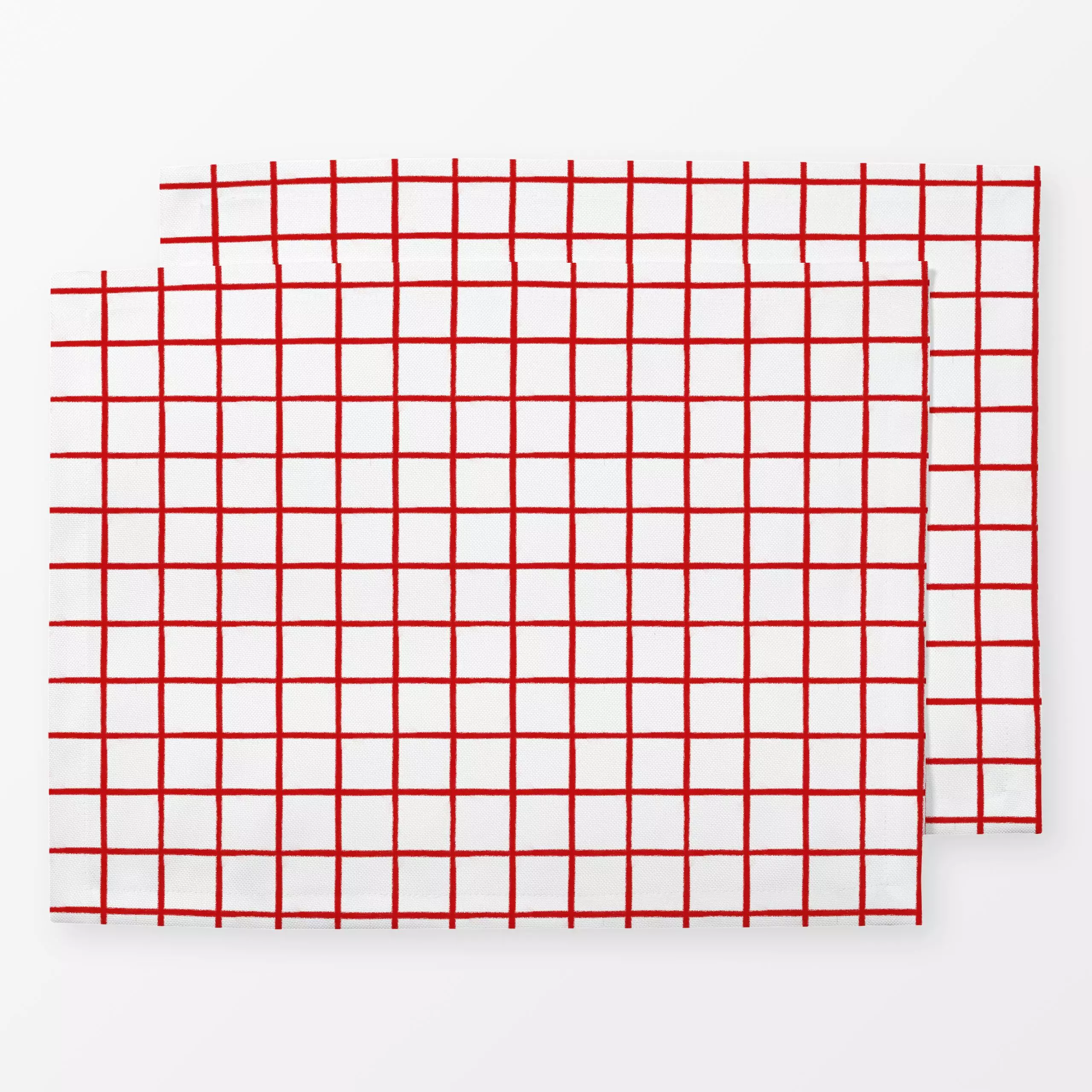 Tischset Karos Rot - Weihnachten, Symbole & Muster - von „Studio Kesse x sweetlivinginterior"; Muster, Streifen, Merry Chris...