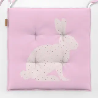 Sitzkissen Hase Rosa Polka Dots
