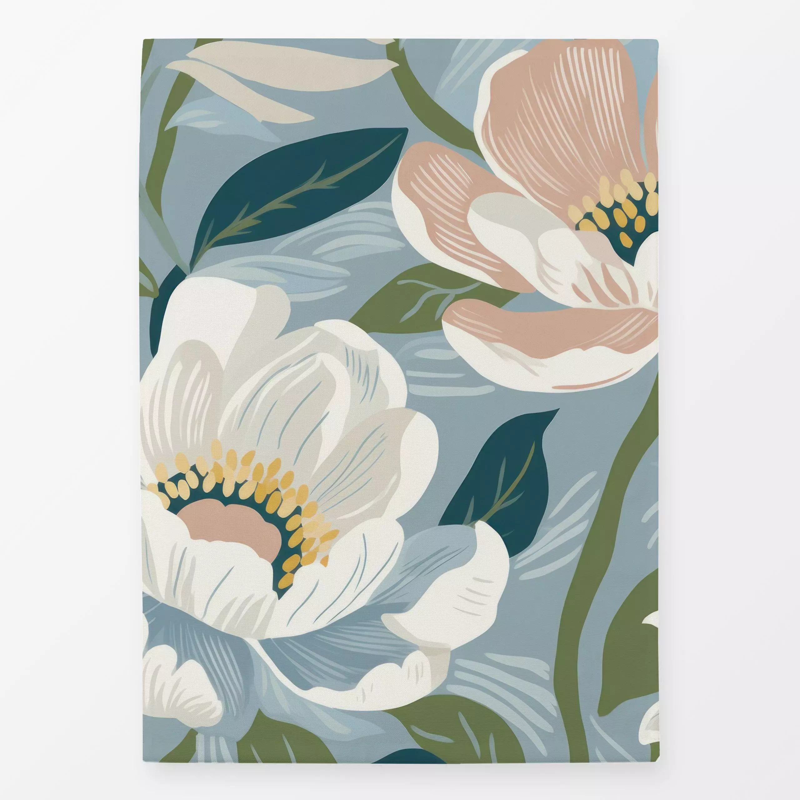 Geschirrtücher Midcentury Modern Floral 1 - Blumen & Florales, Sommer, Pflanzen & Botanik - von „Uta Naumann"; Natur, minima...