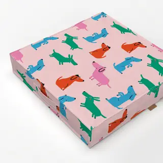 Bodenkissen Bunte Hunde
