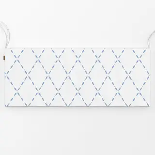 Bankauflage Rautenmuster blau