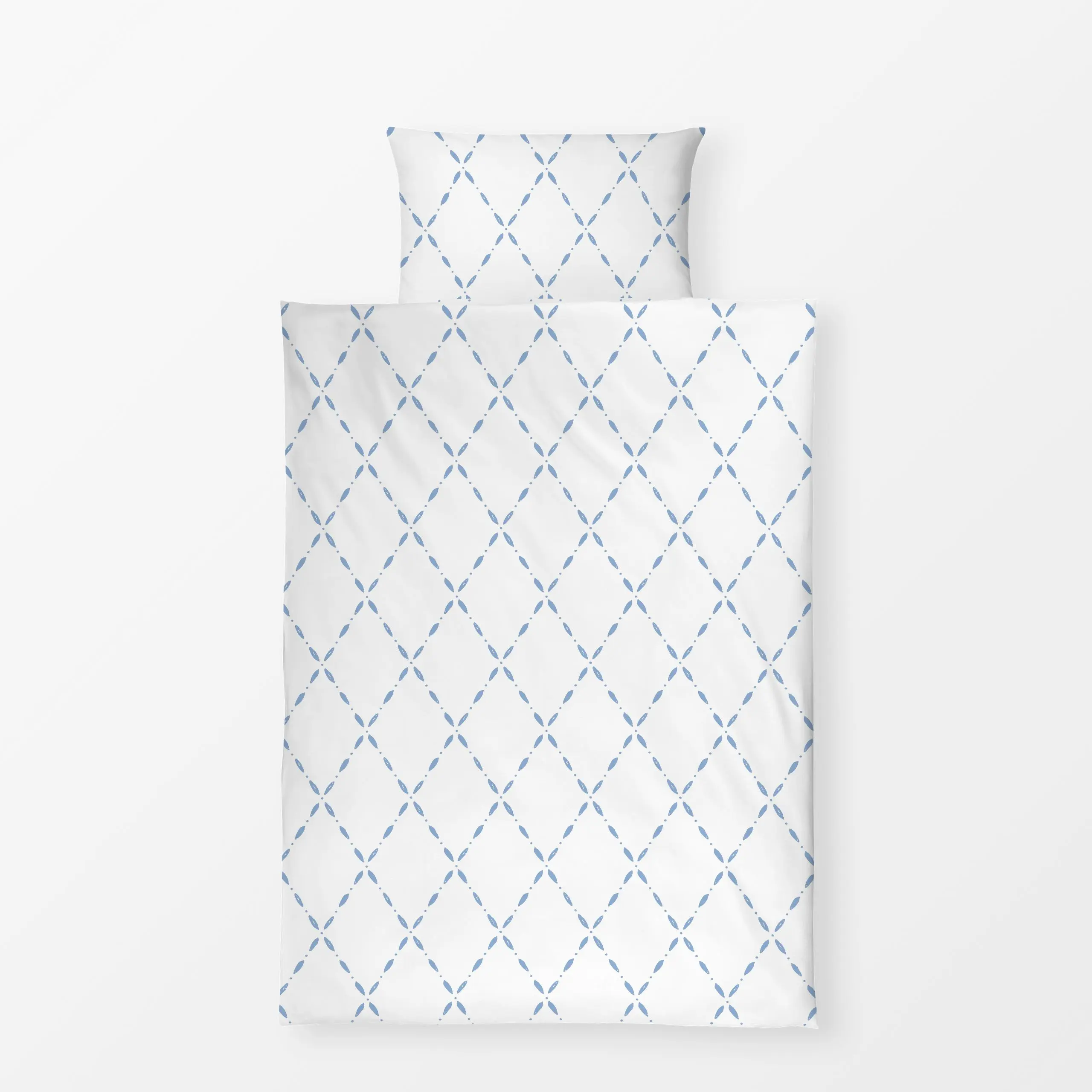 Bettwäsche Rautenmuster blau - Frühling, Symbole & Muster, Ostern - von „moDeern Design Studio"; Ostern, schlicht, Karos, co...