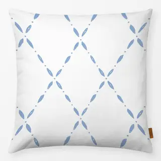Kissen Rautenmuster blau