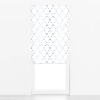 Raffrollo Rautenmuster blau