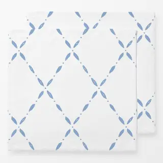 Servietten Rautenmuster blau