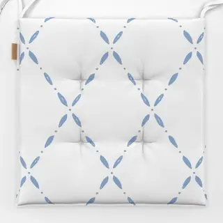 Sitzkissen Rautenmuster blau