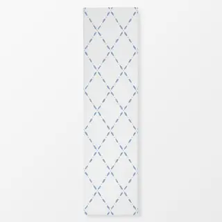 Tischläufer Rautenmuster blau