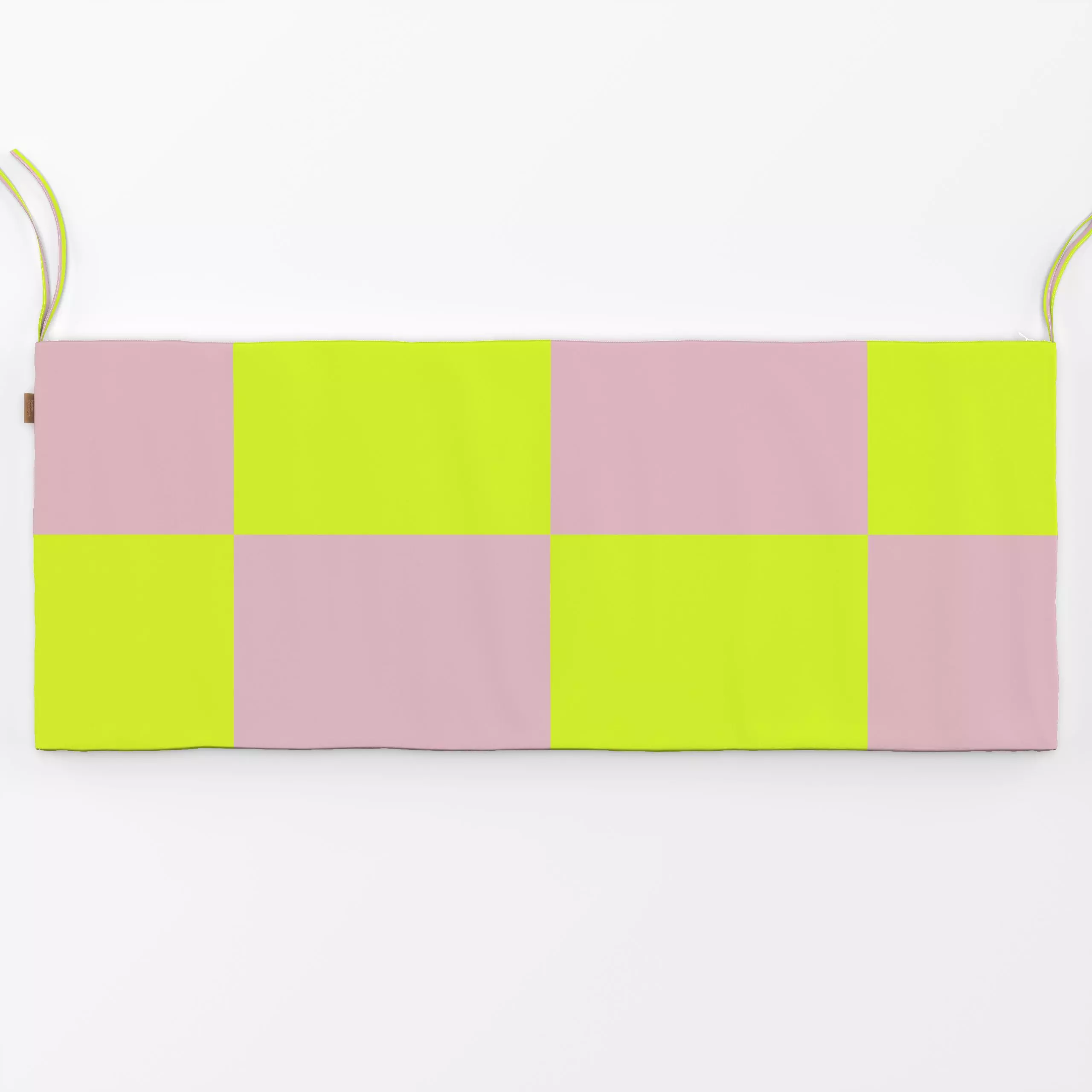 Bankauflage Fun Check - Symbole & Muster - von „Julia Schumacher"; grafisch, frech, Karos, fun, statement, neon, gross, knal...