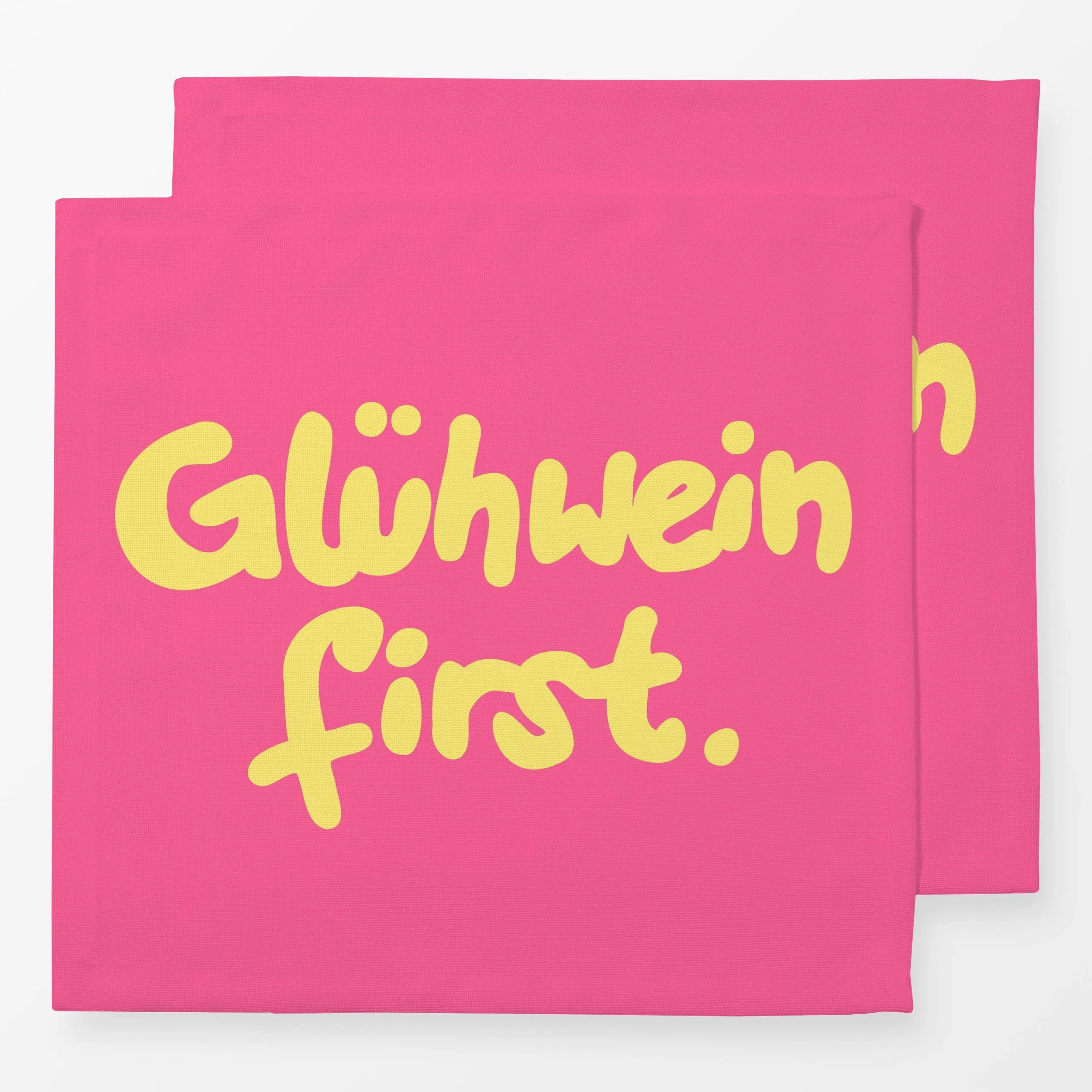 Servietten Glühwein First 2 - Sprüche & Schriftzüge, Weihnachten - von „Studio Memb"; Weihnachten, Winter, spruch, Ferien, p...