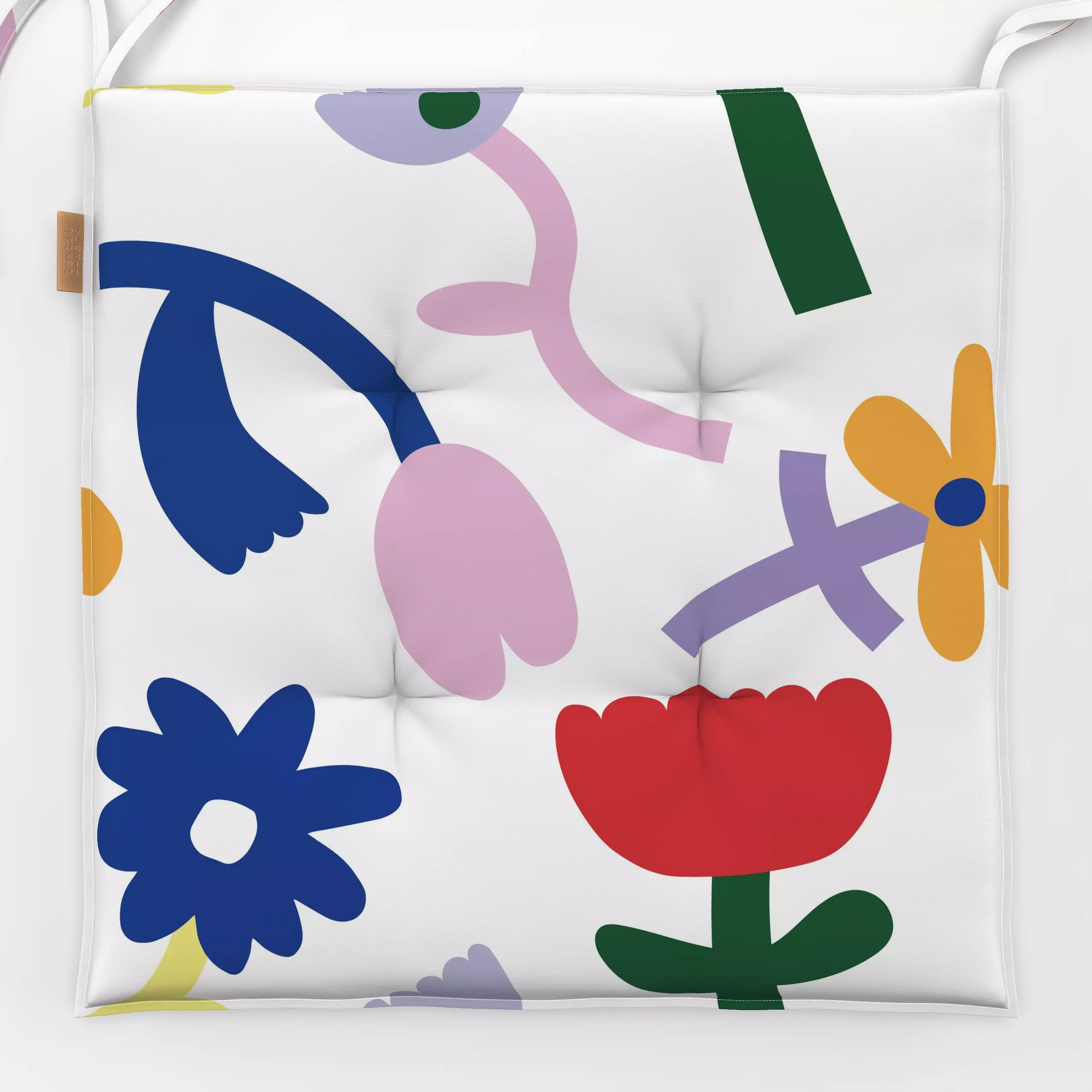 Sitzkissen Always Blooming Flower Mix - Blumen & Florales, Pflanzen & Botanik - von „Jana Driver"; Muster, Blumen, bunt, flo...