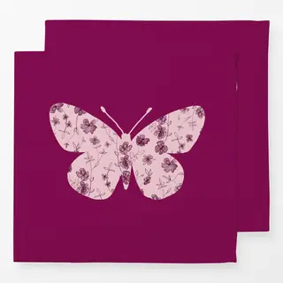 Servietten Schmetterling mit Blumen