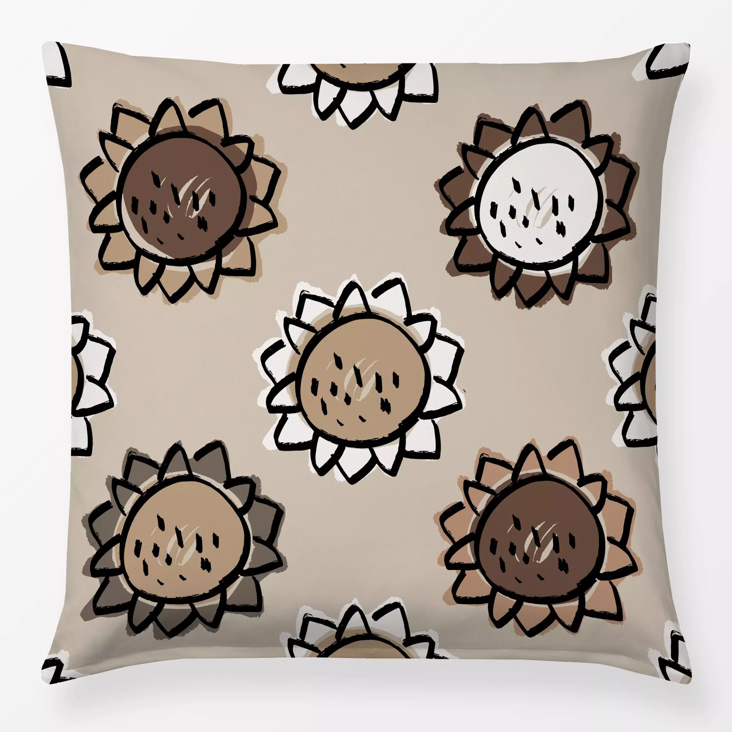 Bettwäsche Sunflower Autumn Sand - Blumen & Florales - von „Kruth Design"; Blumen, modern, sonnenblumen, Herbst, Herbstdeko,...