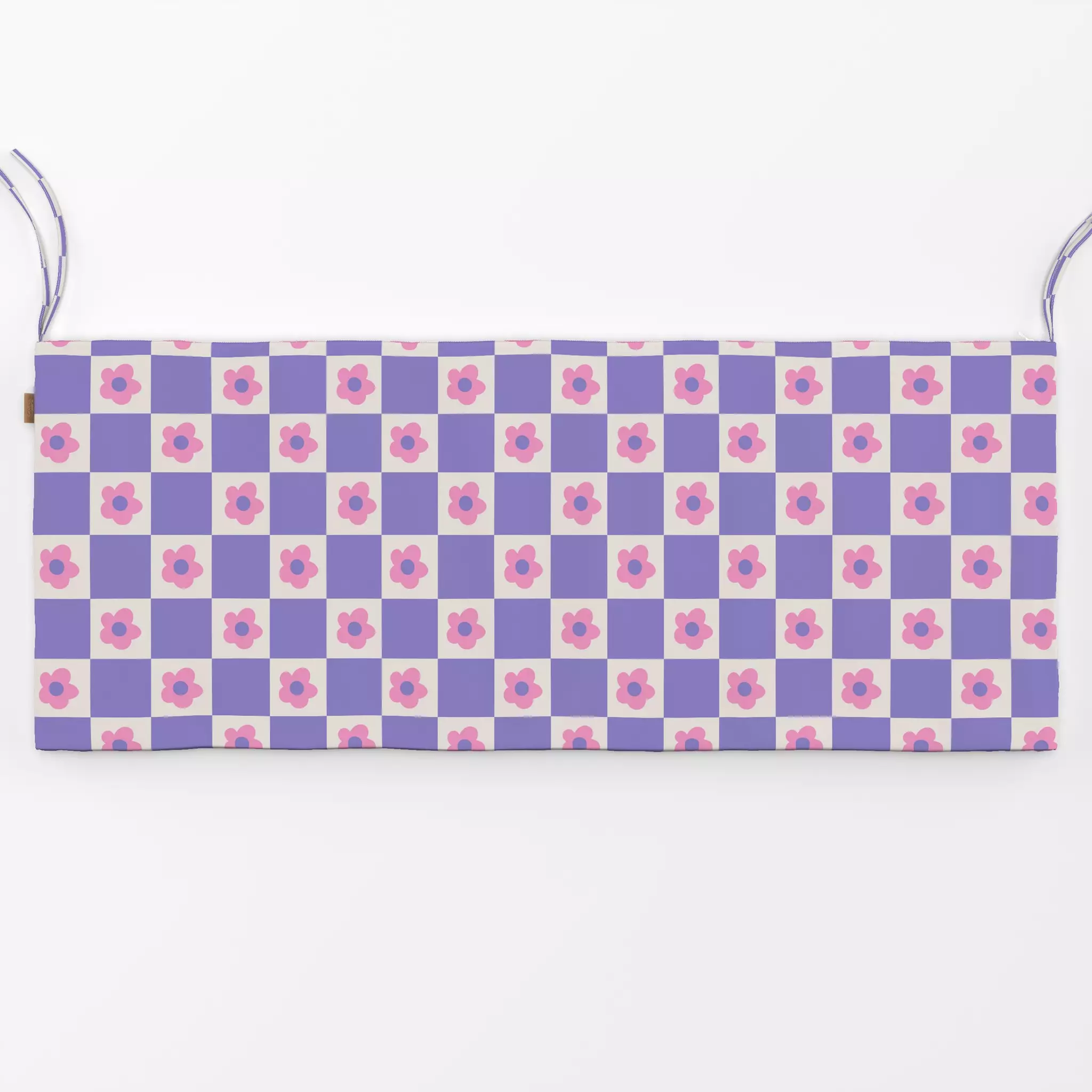 Bankauflage Flower Checks Violett Flower Checks Violett
