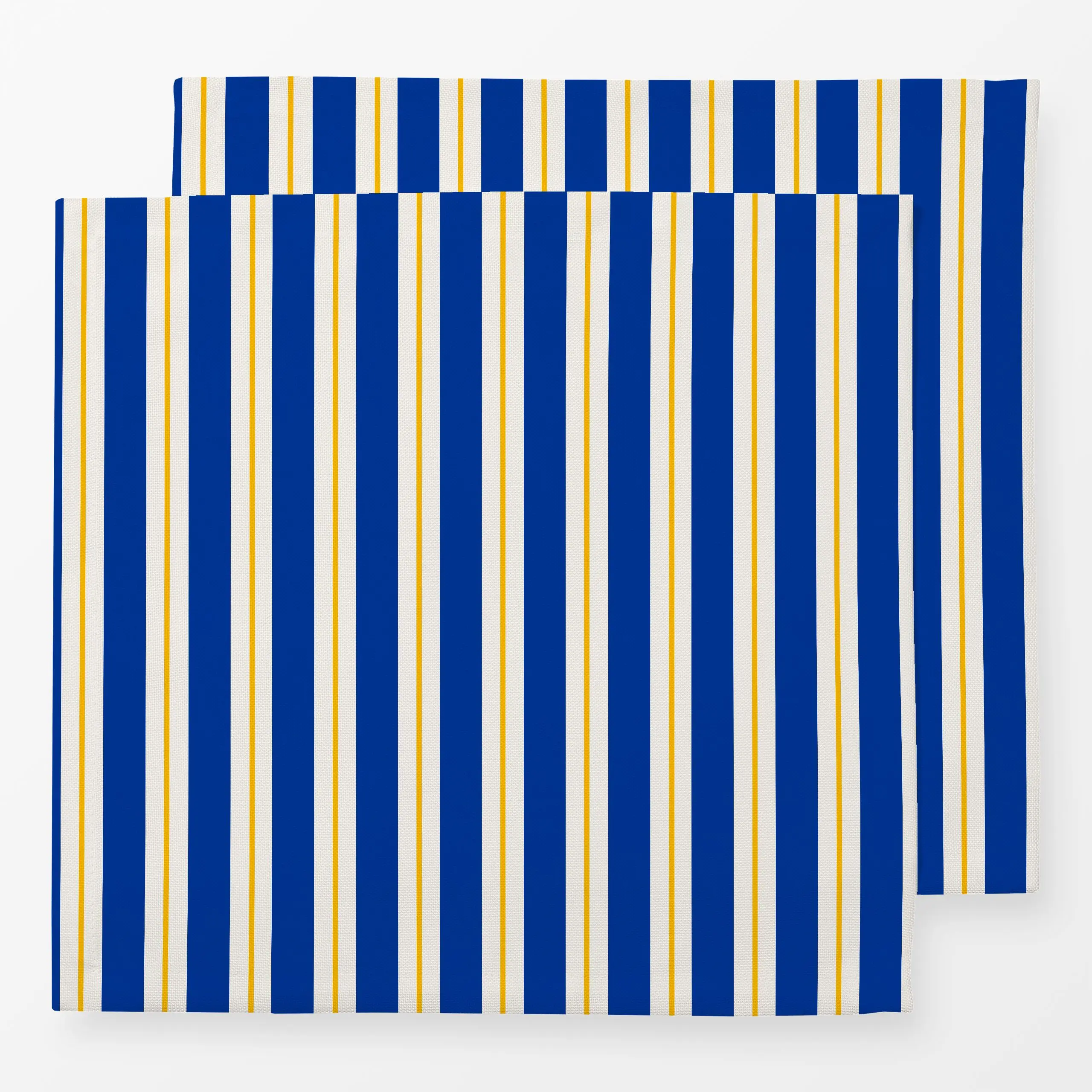 Servietten Streifen blau-gelb - Sommer, Symbole & Muster - von „Kerstin Ax"; Muster, Streifen, Sommer, Sonnenschirm, Streife...