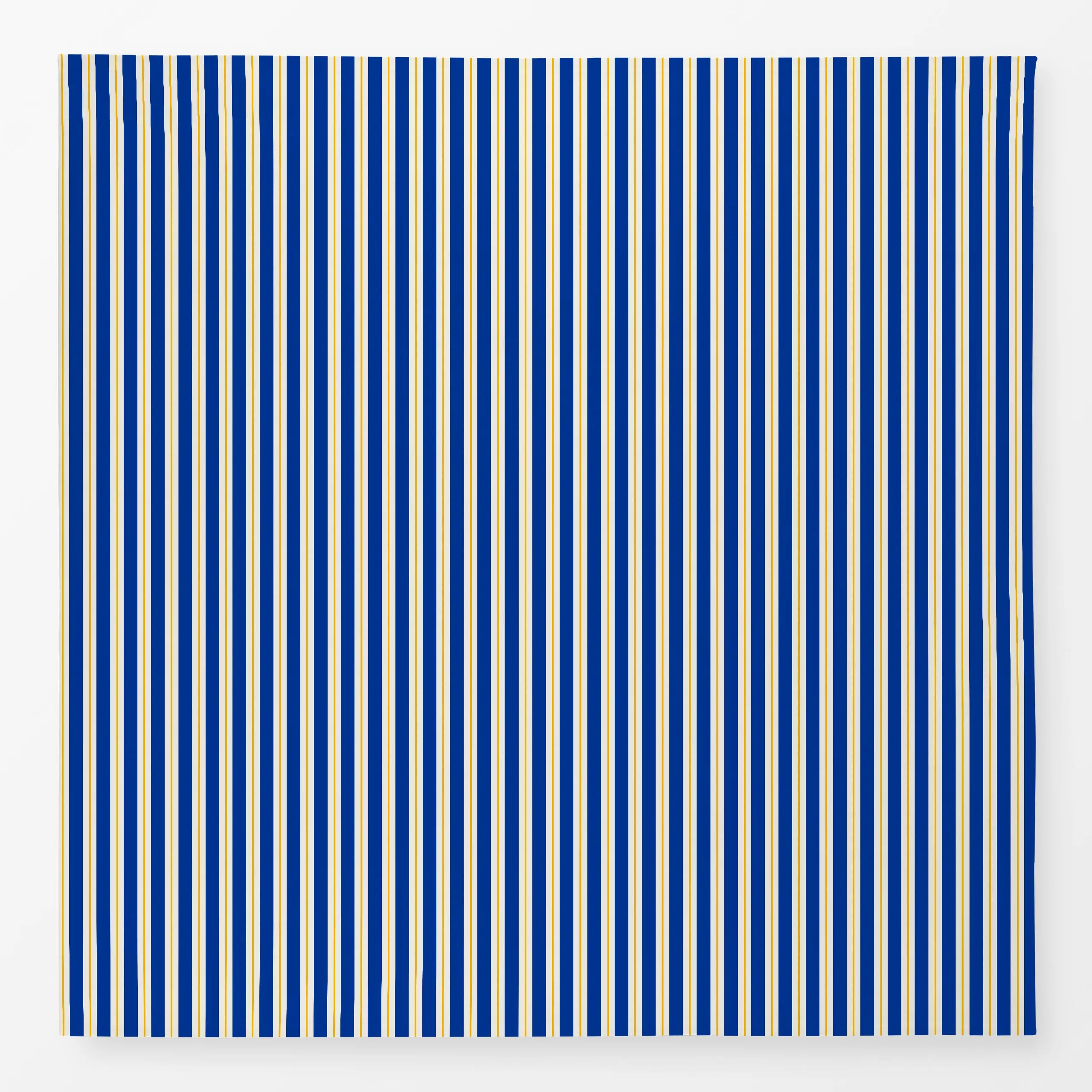 Tischdecke Streifen blau-gelb, gemustert, Sommer, von Kerstin Ax