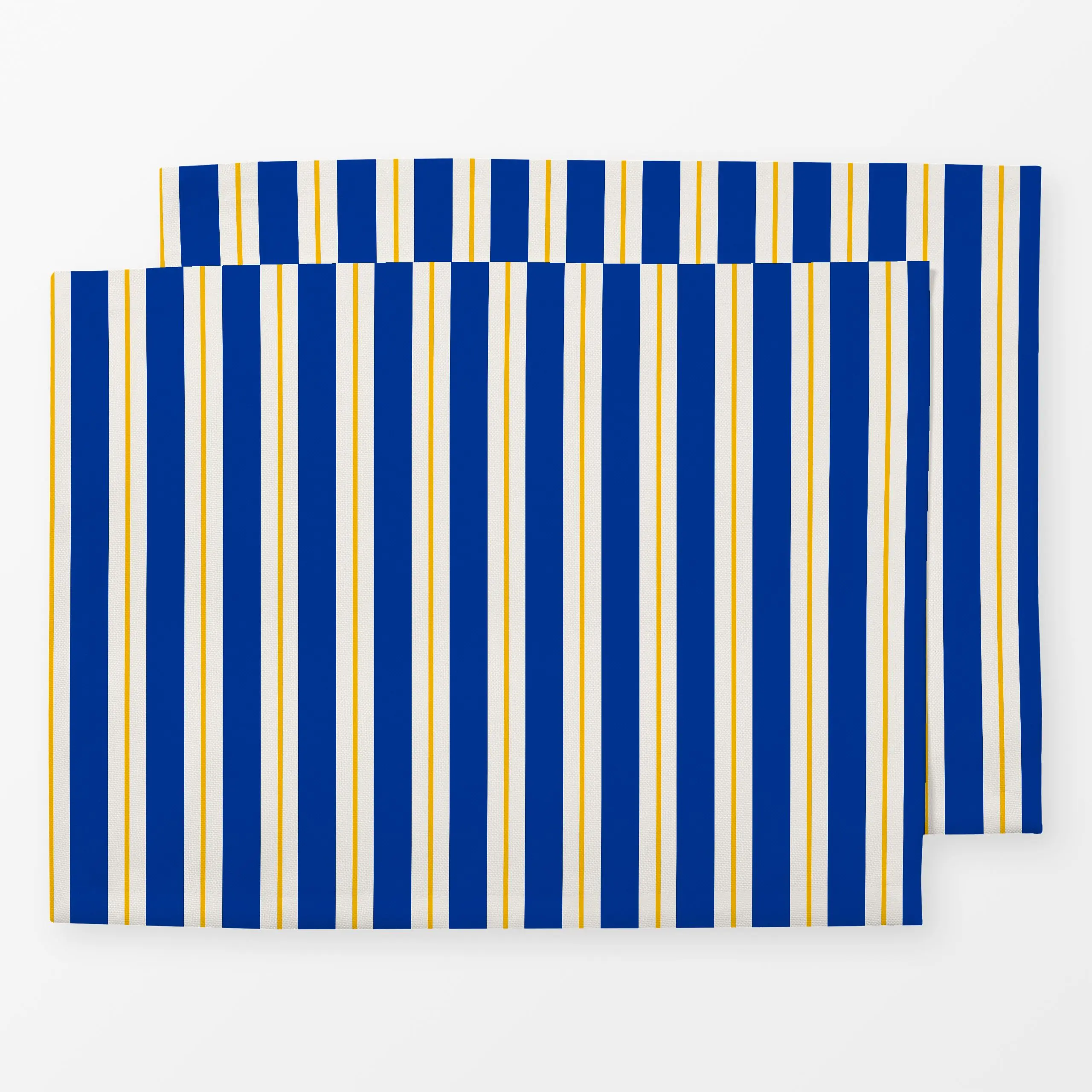 Tischset Streifen blau-gelb - Sommer, Symbole & Muster - von „Kerstin Ax"; Muster, Streifen, Sommer, Sonnenschirm, Streifenm...