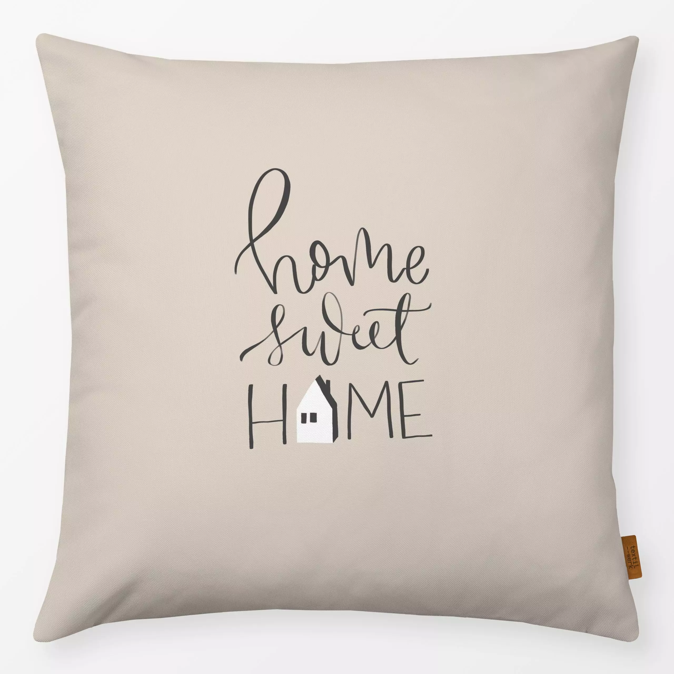Kissen Home Sweet Home - Sprüche & Schriftzüge - von „Studio Kesse"; Home, Hygge, Weihnachten, Winter, typografie, Scandi, s...