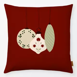 Kissen Weihnachtskugeln Rot