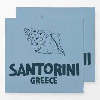 Servietten Santorini Greece Sea Shell