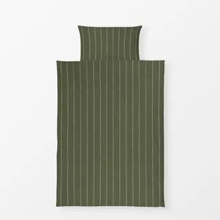 Bettwäsche Feine Streifen grün