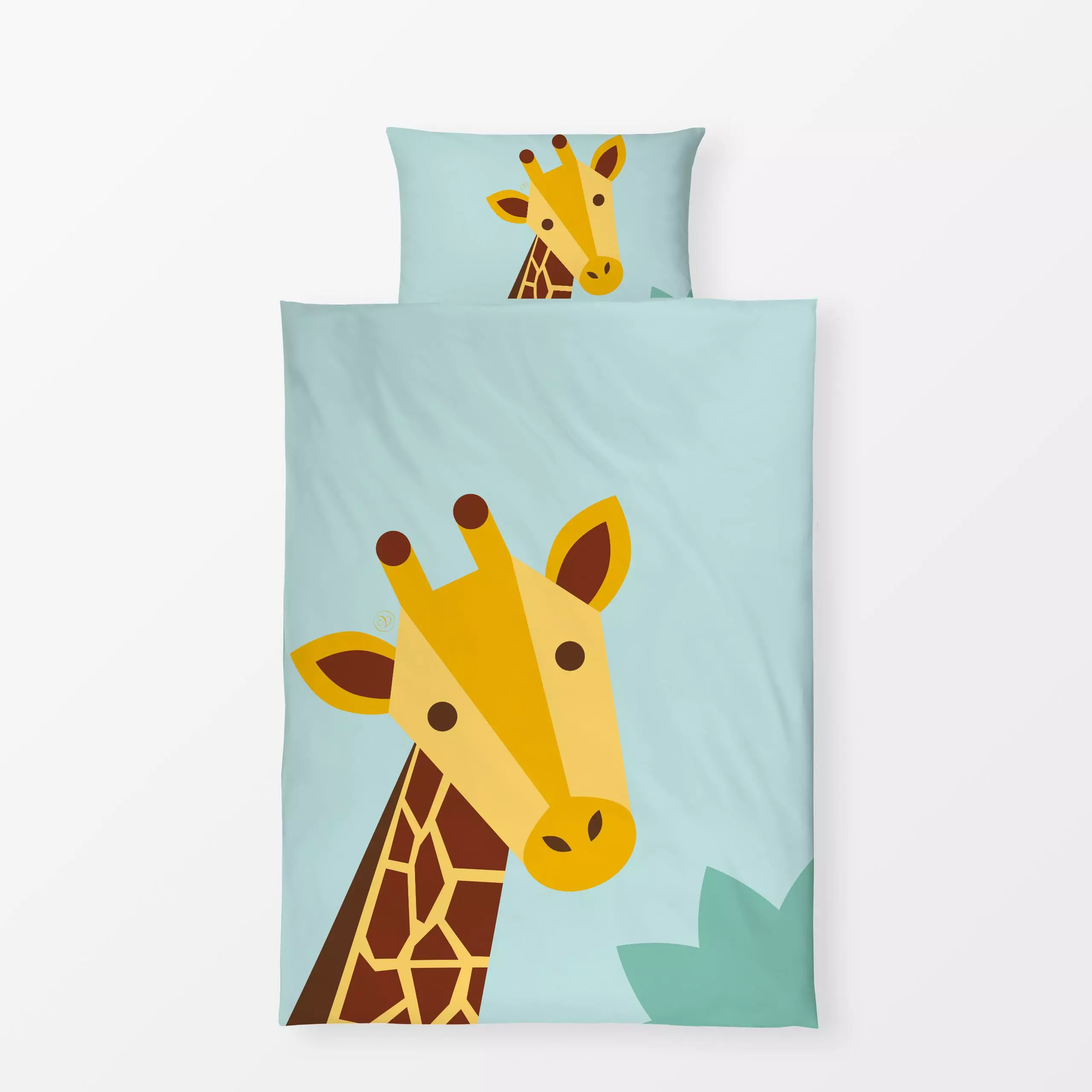 Bettwäsche Giraffe - Kinderzimmer & Motive für Kinder, Tiere - von „Carolin Vonhoff"; Kinder, Giraffe, Kinderzimmer, gelb, s...