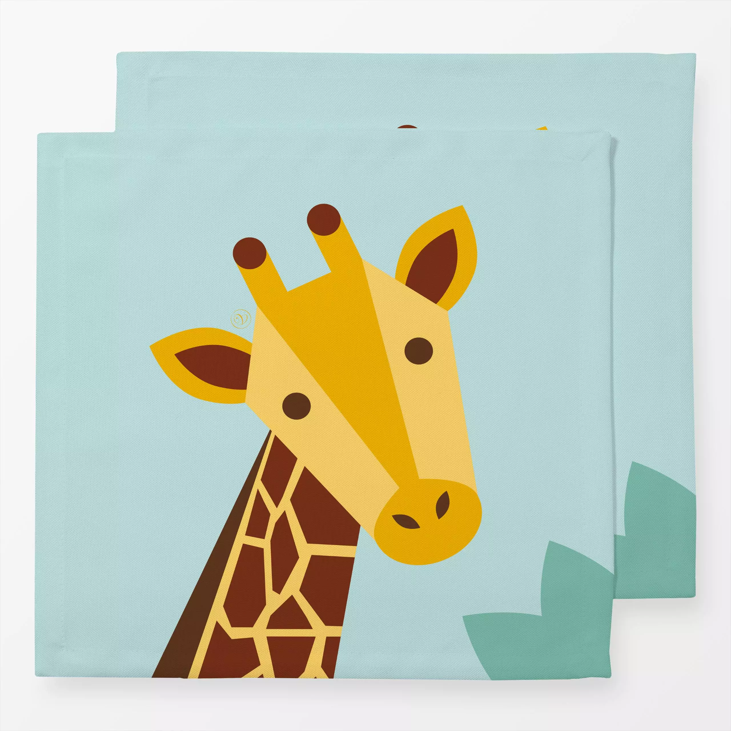 Servietten Giraffe - Kinderzimmer & Motive für Kinder, Tiere - von „Carolin Vonhoff"; Kinder, Giraffe, Kinderzimmer, gelb, s...