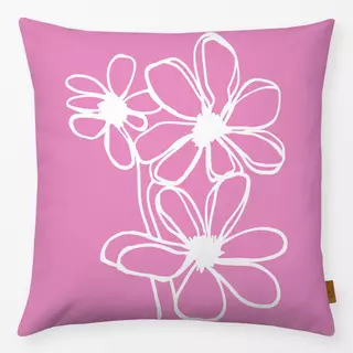 Kissen Flower Sketch Pink