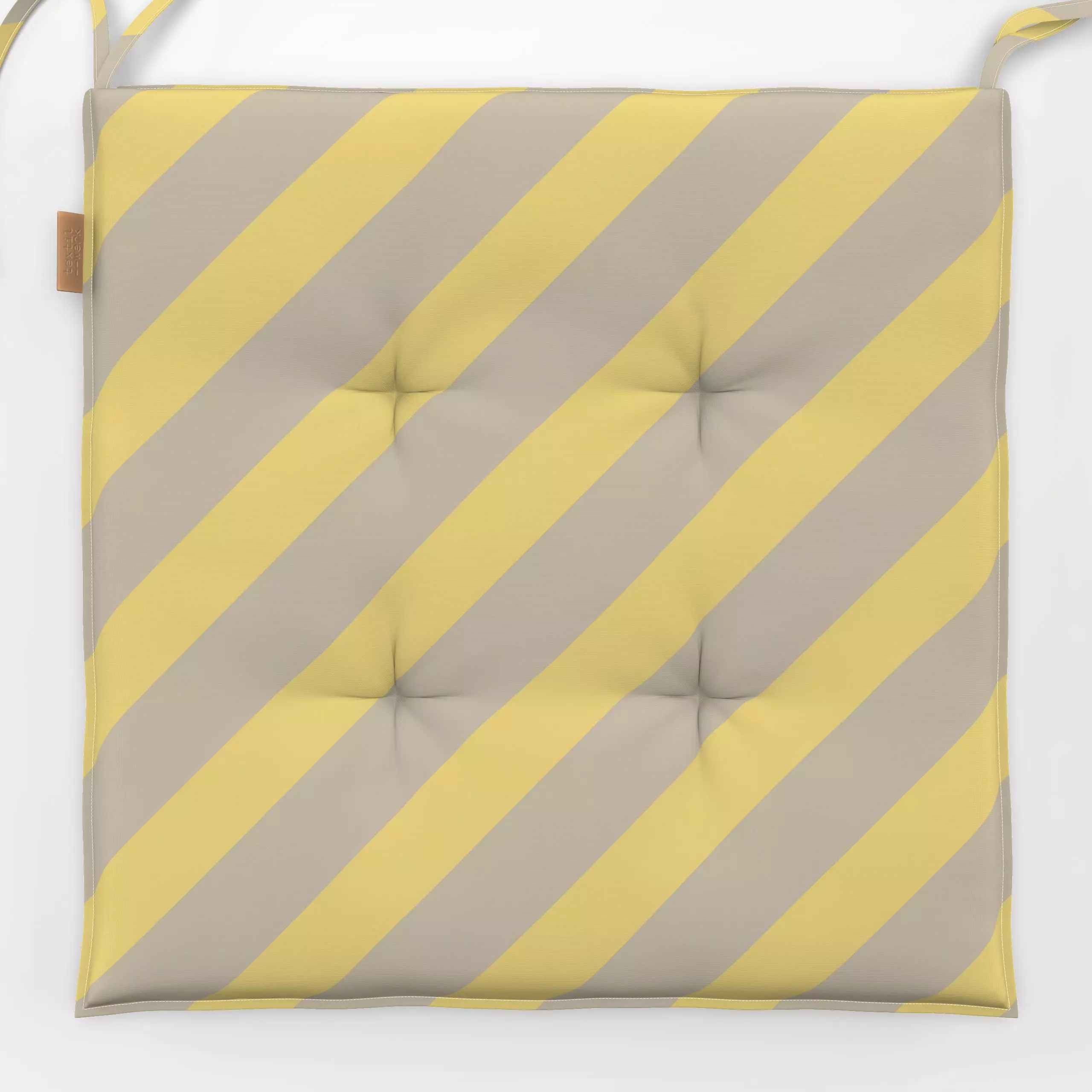 Sitzkissen Candy Stripes Yellow - Sommer, Symbole & Muster - von „Anna Petersen"; minimal, Streifen, Sommerblumen, stripes, ...