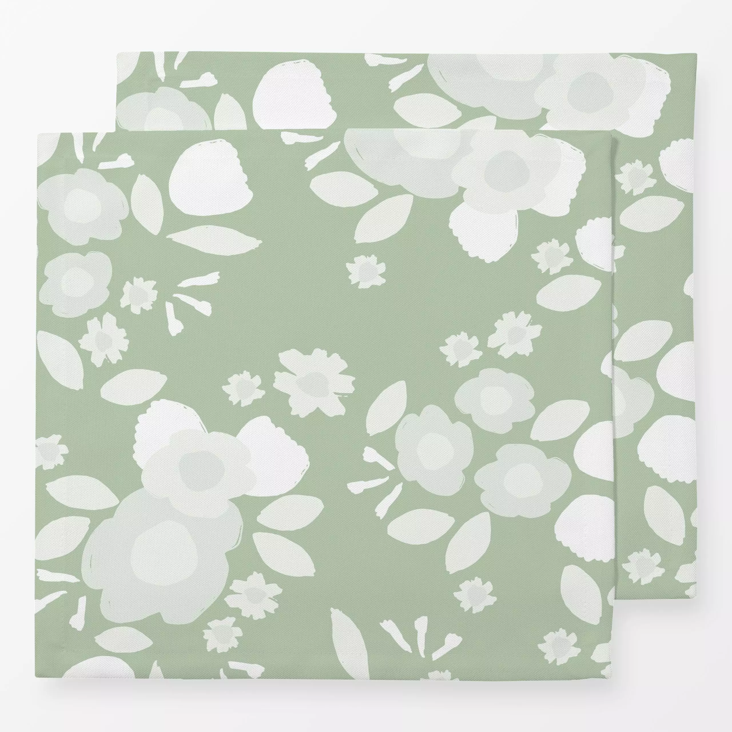 Servietten Blüten Grün - Blumen & Florales, Frühling, Symbole & Muster - von „Sara Maria“; Rosen, vintage, plants, Sommerlic...