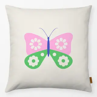 Kissen Schmetterling rosa-grün