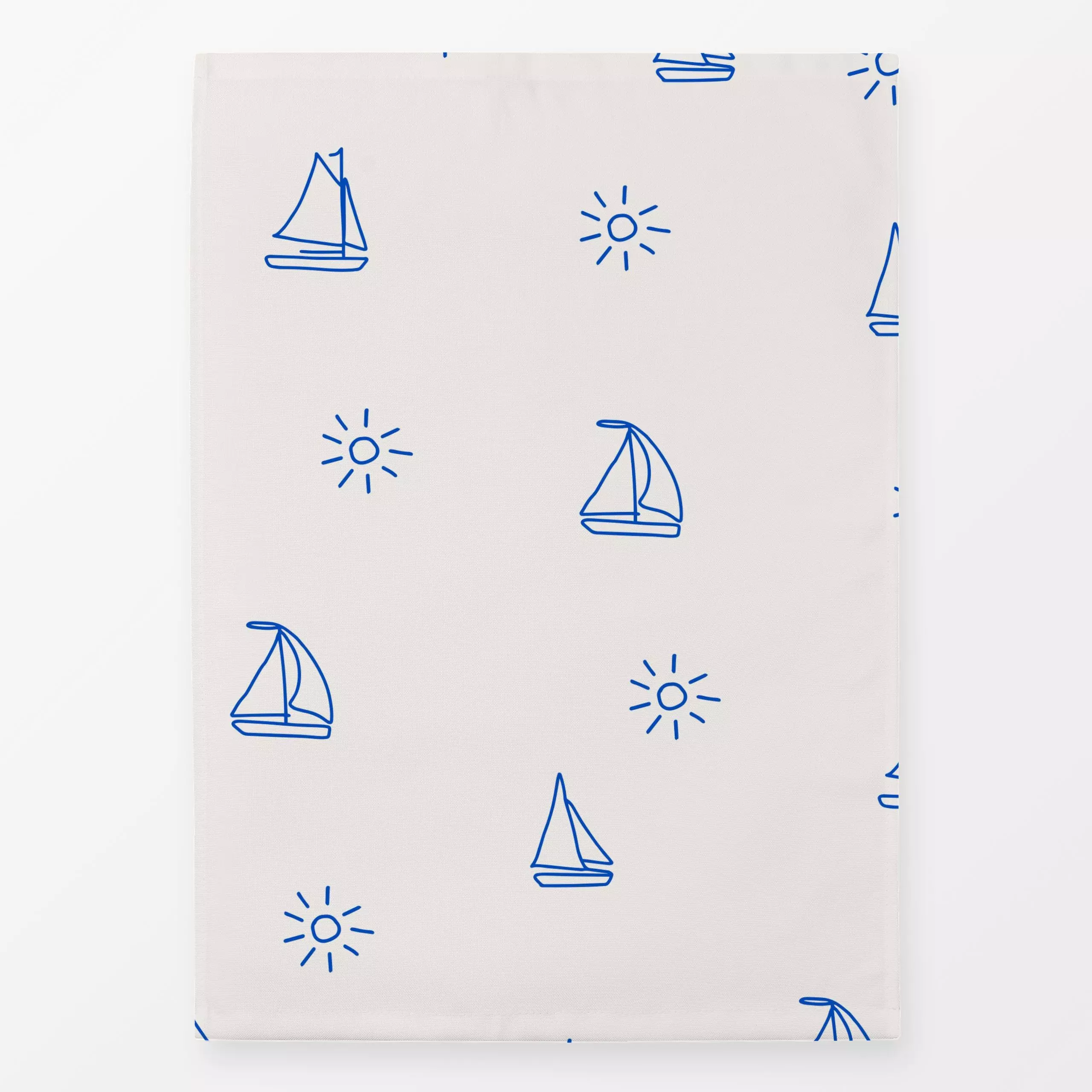 Geschirrtücher Segelboote Muster Blau - Sommer, Symbole & Muster - von „textilwerk"; Muster, Meer, Sonne, Sommer, summer, ma...