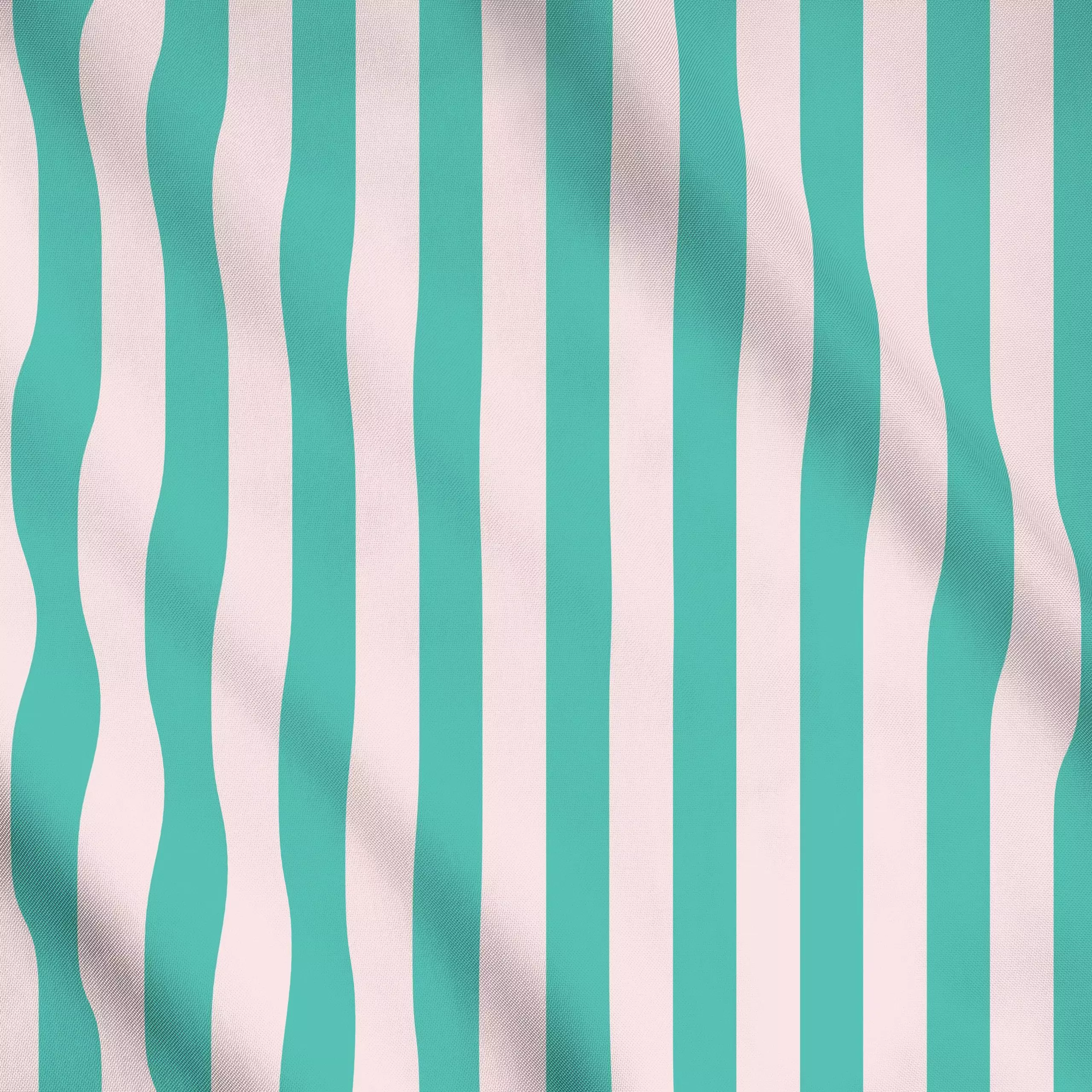 Meterware Türkise Streifen auf Rosa - Symbole & Muster - von „Studio ROSAGRAU"; Streifen, Garten, Sommer, gestreift, Sommerl...