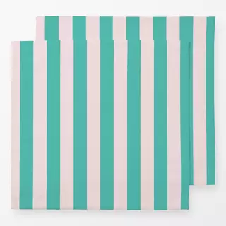 Servietten Türkise Streifen auf Rosa