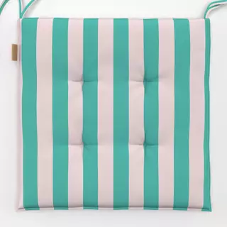 Sitzkissen Türkise Streifen auf Rosa