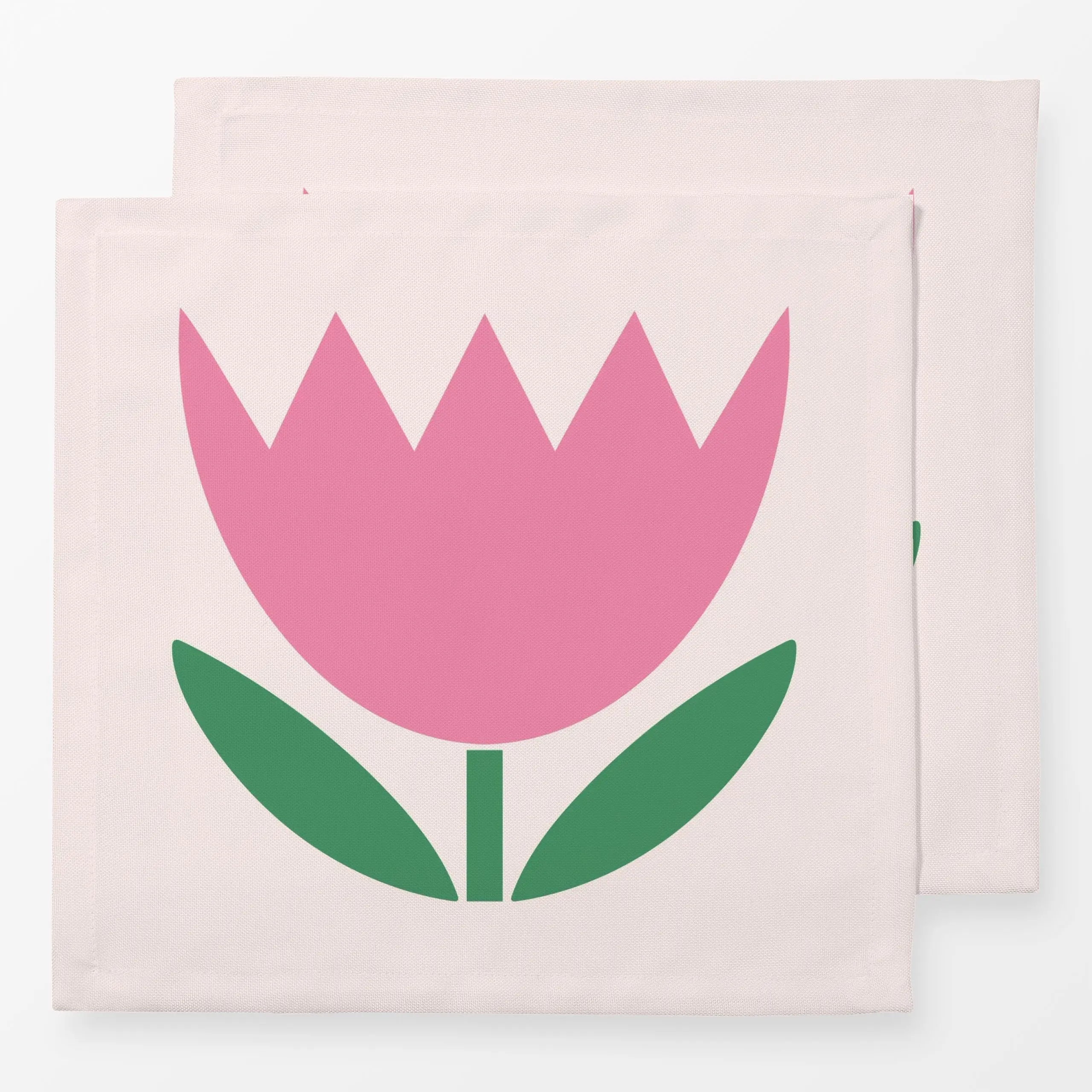 Servietten Tulpe Tulip Wendekissen - Blumen & Florales, Frühling, Symbole & Muster - von „Kathrin Woo"; minimal, Tulpen, mod...