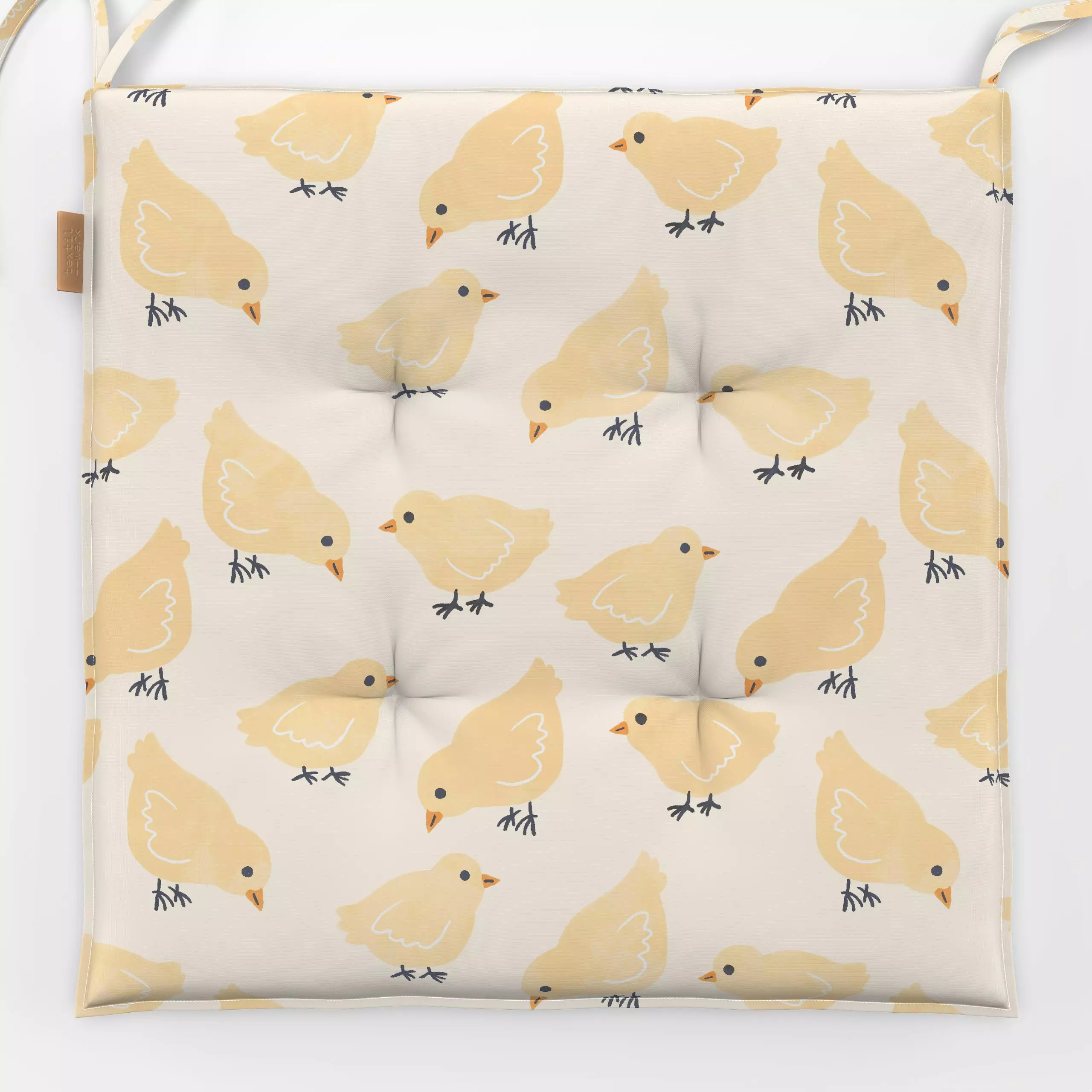 Sitzkissen Küken Ostern - Frühling, Tiere, Anlässe, Ostern - von „Studio Kesse"; Hühner, Ostern, Osterhase, landhaus, Ostern...