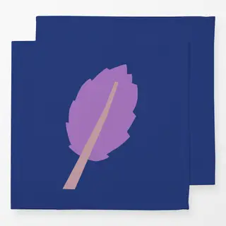 Servietten Frühling Blatt lila blau
