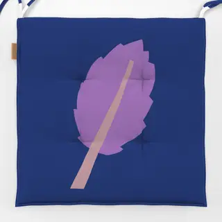 Sitzkissen Frühling Blatt lila blau
