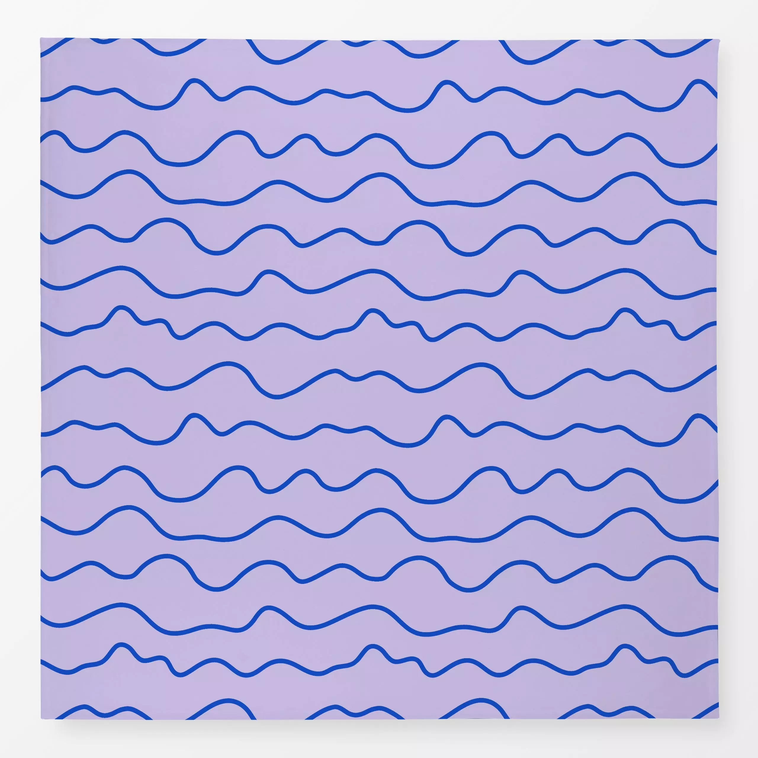 Tischdecke Linien Wellen Blau Flieder - Natur & Landschaft, Symbole & Muster - von „Studio Kesse"; Linien, Streifen, Sommer,...