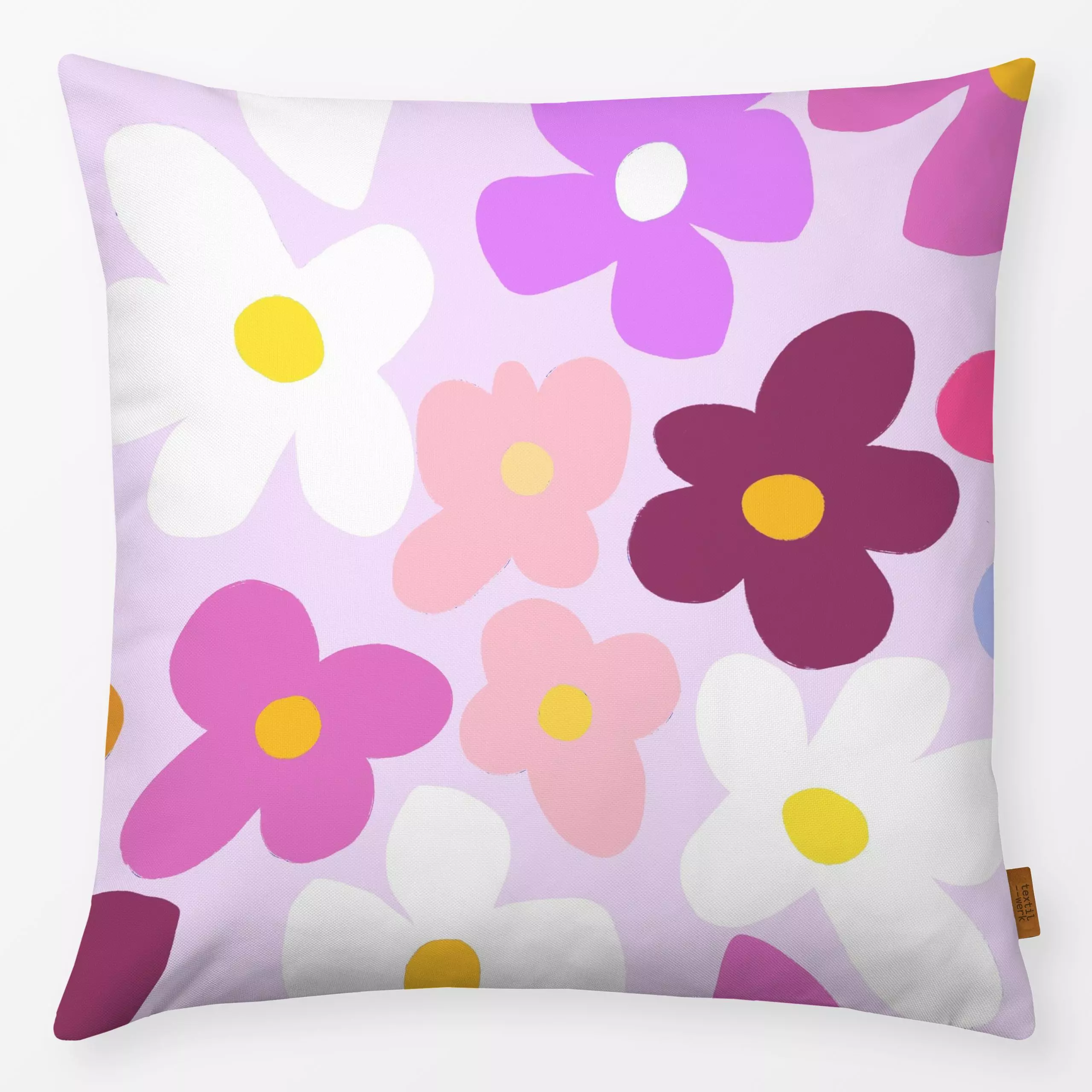 Kissen Sommer Blumen - Blumen & Florales, Frühling, Pflanzen & Botanik - von „Studio ROSAGRAU"; boho, hippie, Muster, Sommer...