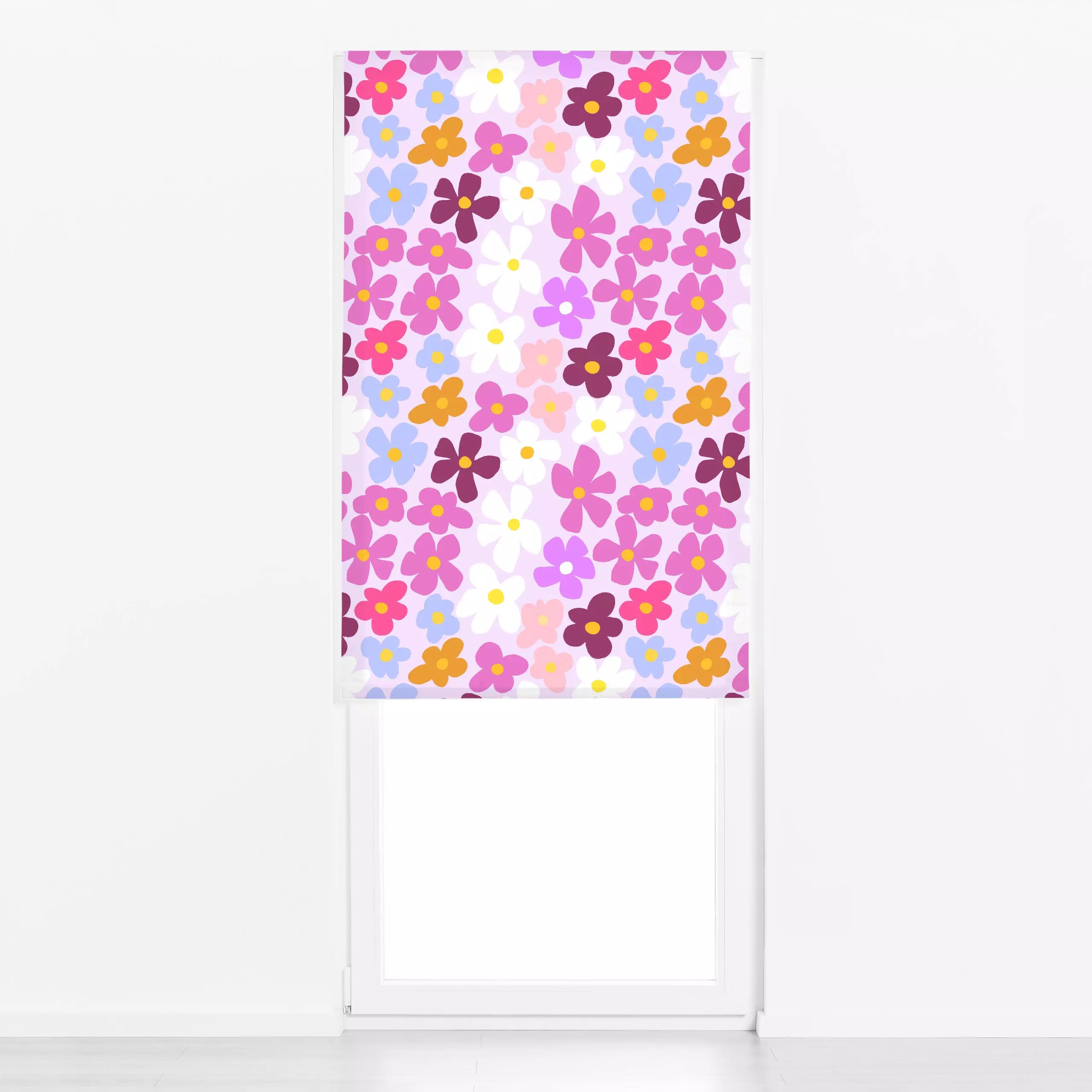 Raffrollo Sommer Blumen - Blumen & Florales, Frühling, Pflanzen & Botanik - von „Studio ROSAGRAU"; boho, hippie, Muster, Som...