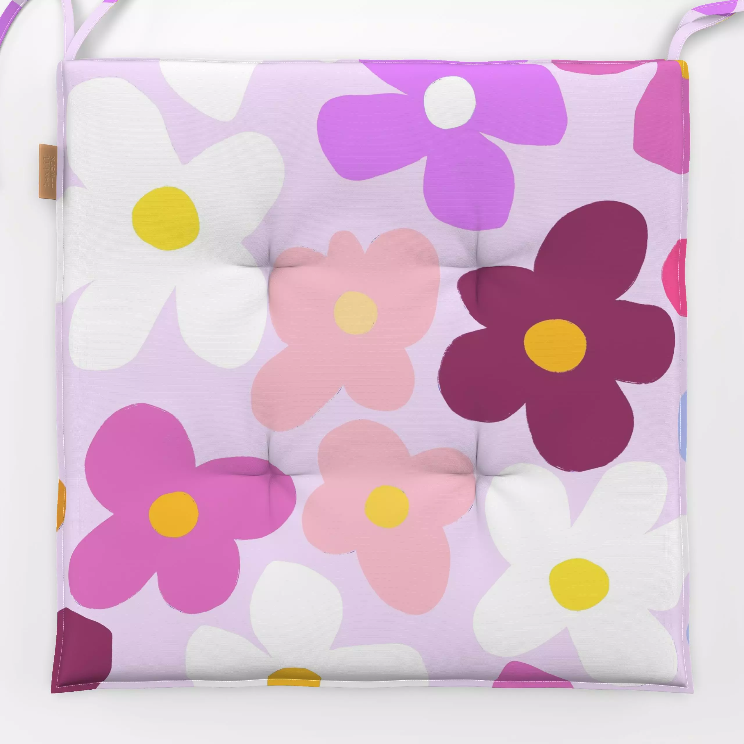 Sitzkissen Sommer Blumen - Blumen & Florales, Frühling, Pflanzen & Botanik - von „Studio ROSAGRAU"; boho, hippie, Muster, So...