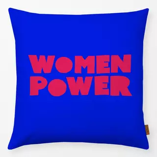 Kissen Womenpower blau