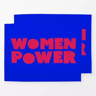 Tischset Womenpower blau