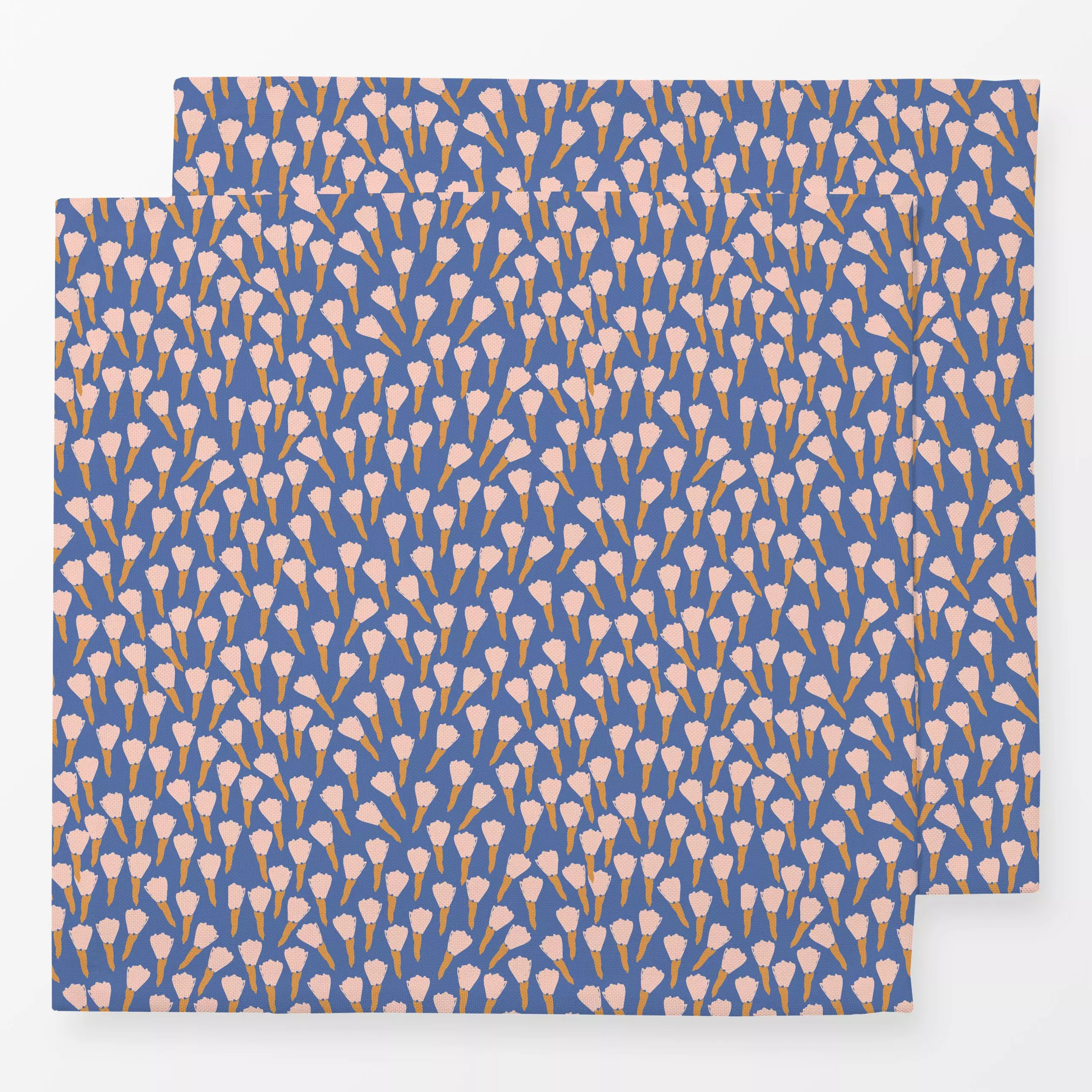 Servietten tulips blue - Blumen & Florales, Sommer - von „Sara Maria"; skandinavisch, Blumen, Wildblumen, Sommerblumen, Scan...