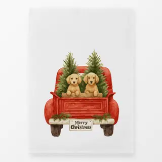 Geschirrtücher Golden Retriever  Christmas