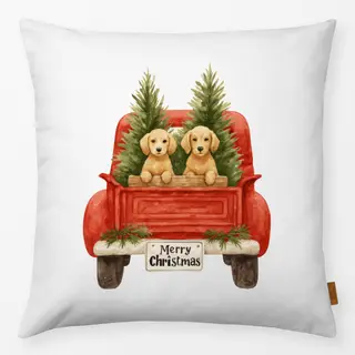 Kissen Golden Retriever  Christmas