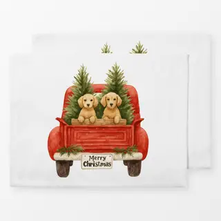 Tischset Golden Retriever  Christmas