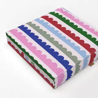 Bodenkissen Wintermuster auf hellrosa